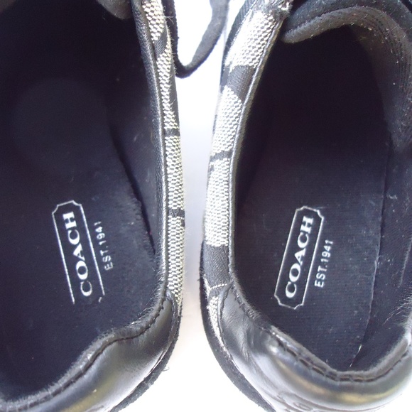 SIZE 5 M. COACH Joss ladies suede & canvas sneakers shoes. - Picture 4 of 8